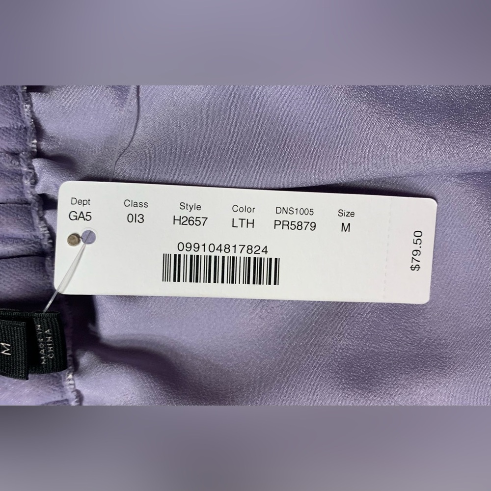 J Crew H2657 NWT Lavender Velvet Peplum Mini Casual Skirt Light Thistle - M - Picture 9 of 11